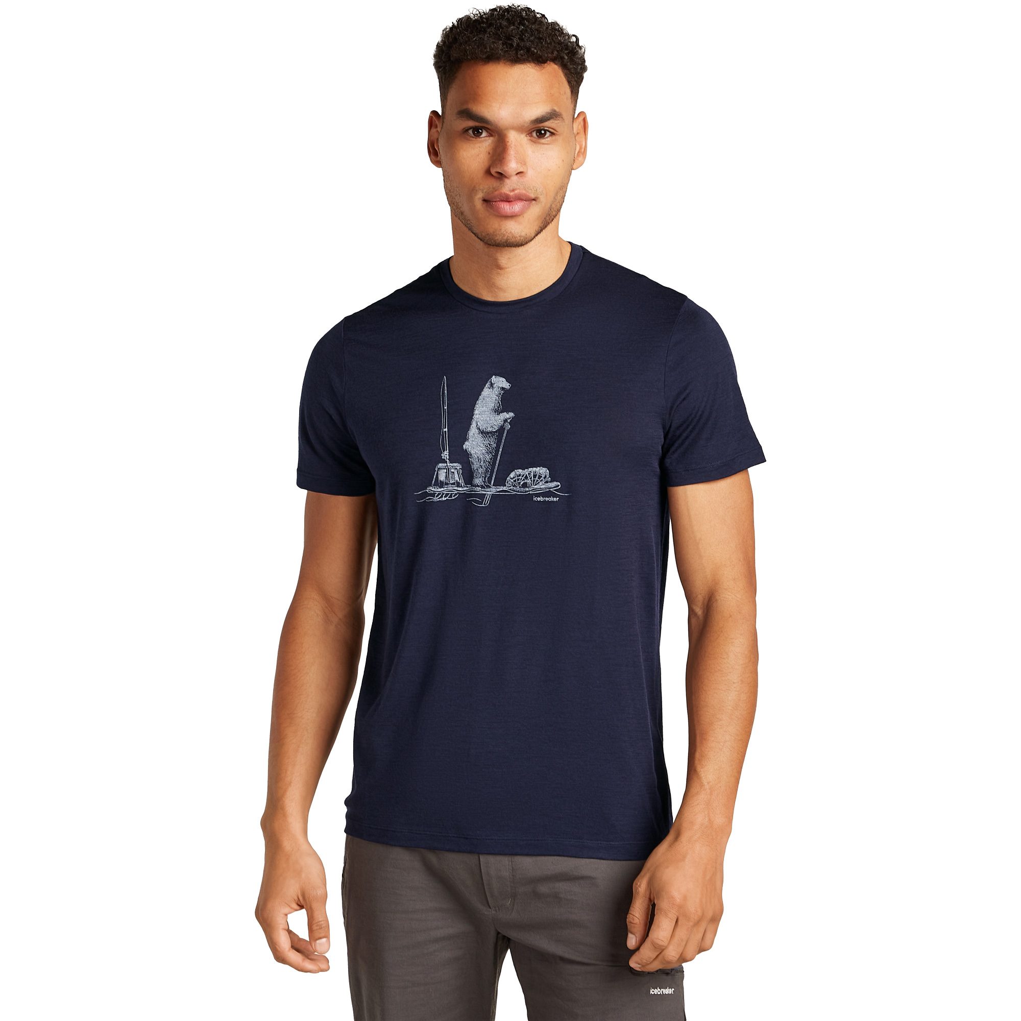 Icebreaker Merino 150 Tech Lite Polar Paddle T-Shirt Herren midnight navy