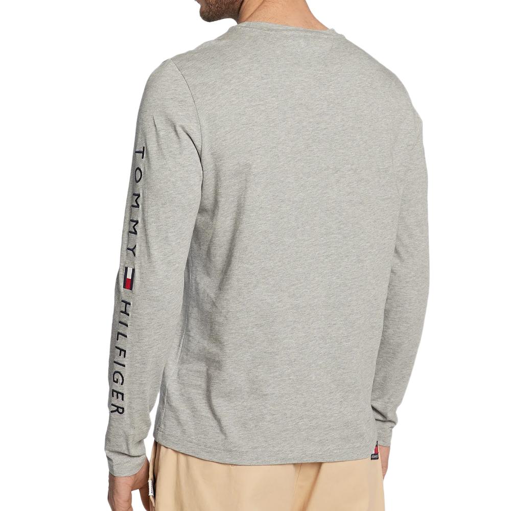 Tommy Hilfiger T-shirt Manches Longues Gris Homme Tommy Hilfiger Tommy Slee