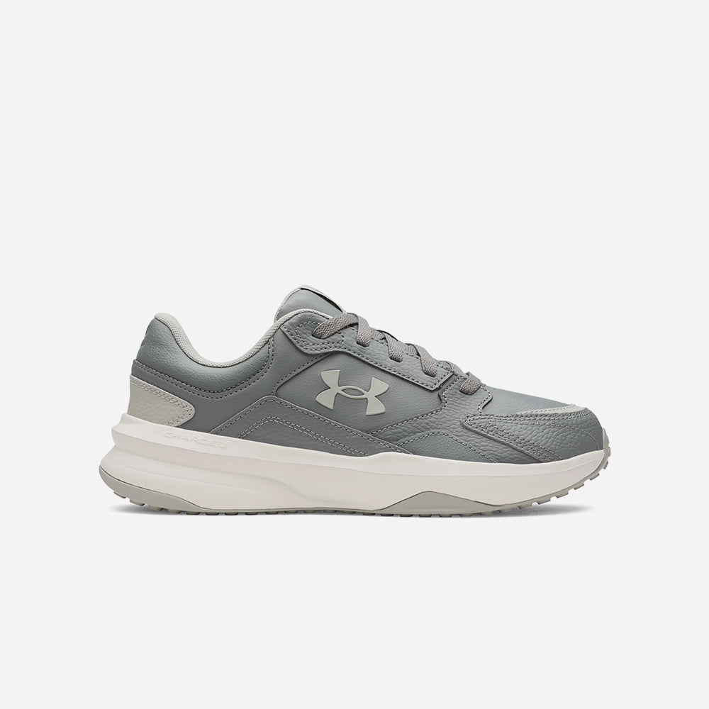 Under Armour Edge Leren Sneakers Donkergrijs/Lichtgrijs