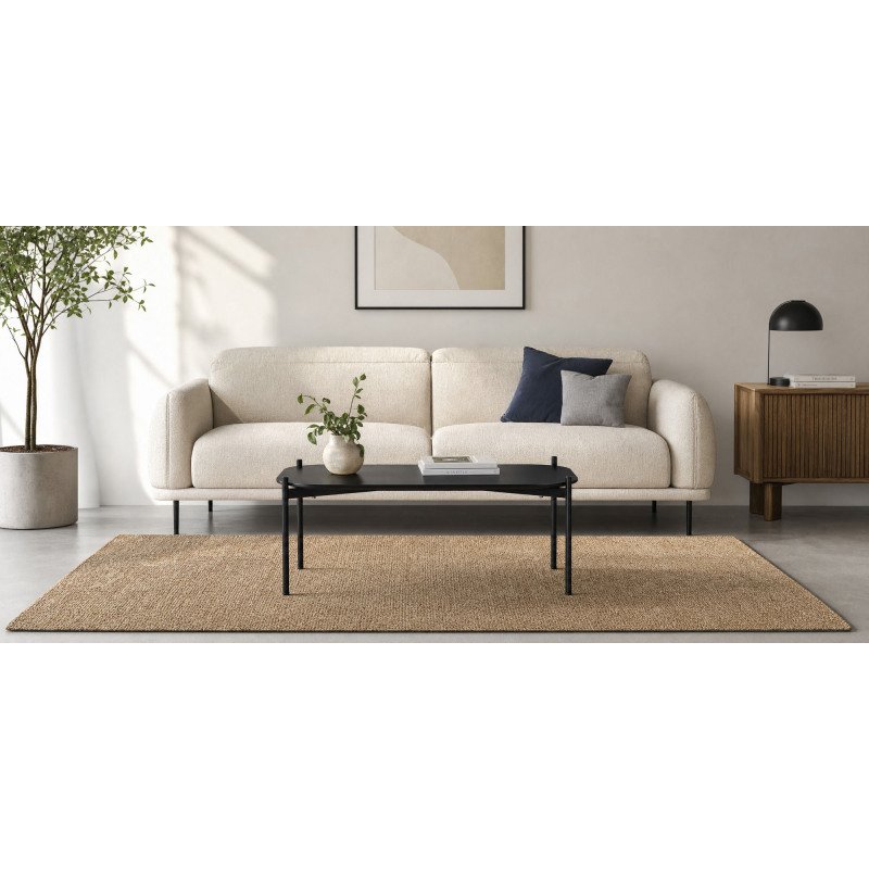 Table basse Meet 50 x 100 cm pied noir