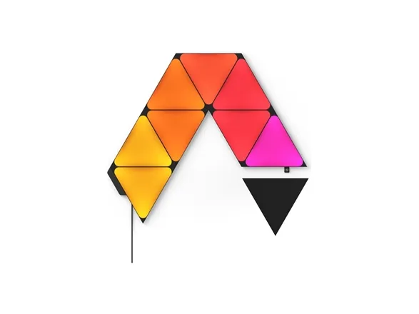 Nanoleaf Shapes Starter Kit - Lyspanelsæt - LED - 230 x 200 mm - 1.5 W - 16 millioner farver - 1200-6500 K - triangel - sort