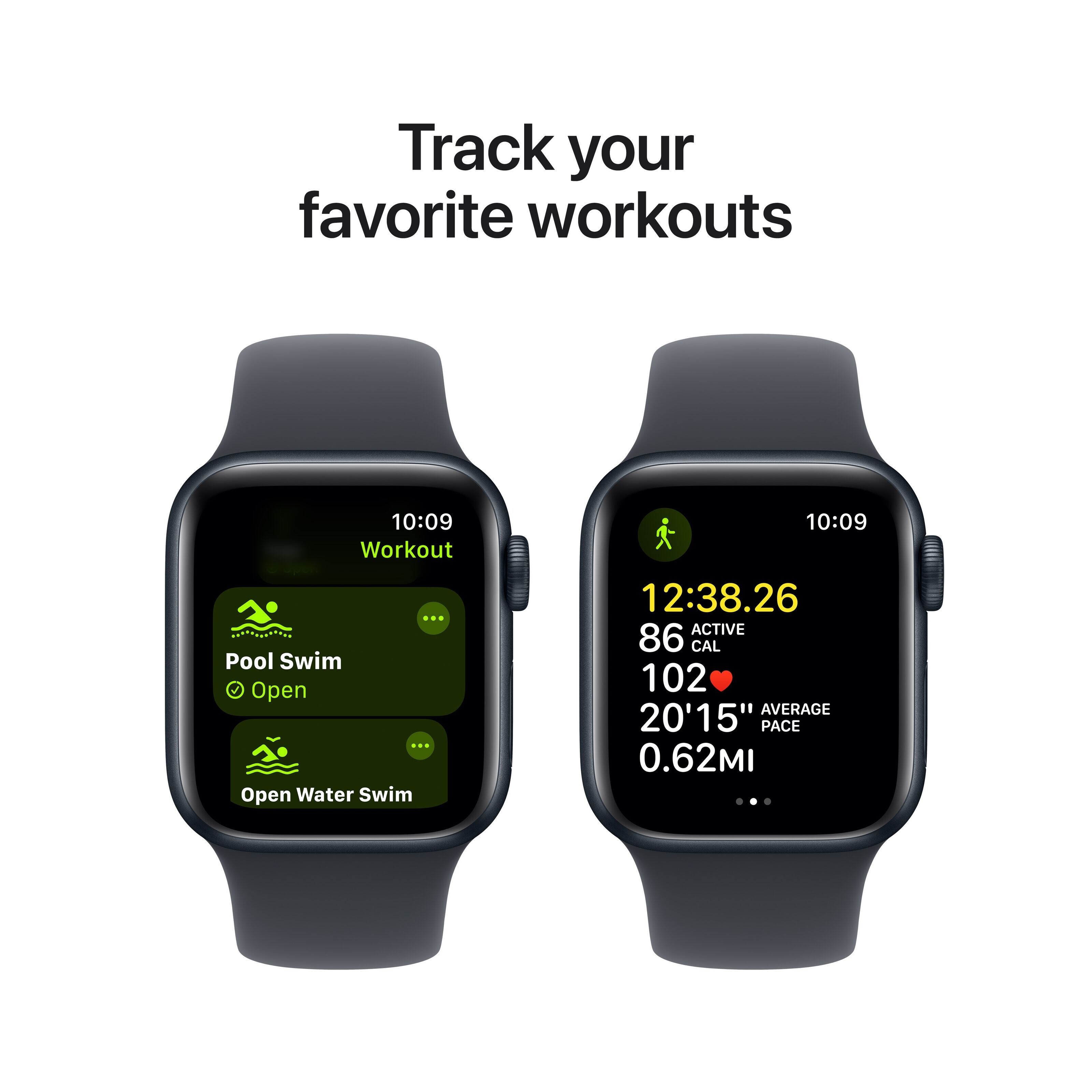 Apple Watch SE GPS 40 mm Midnight Case med Midnight Sport band S/M