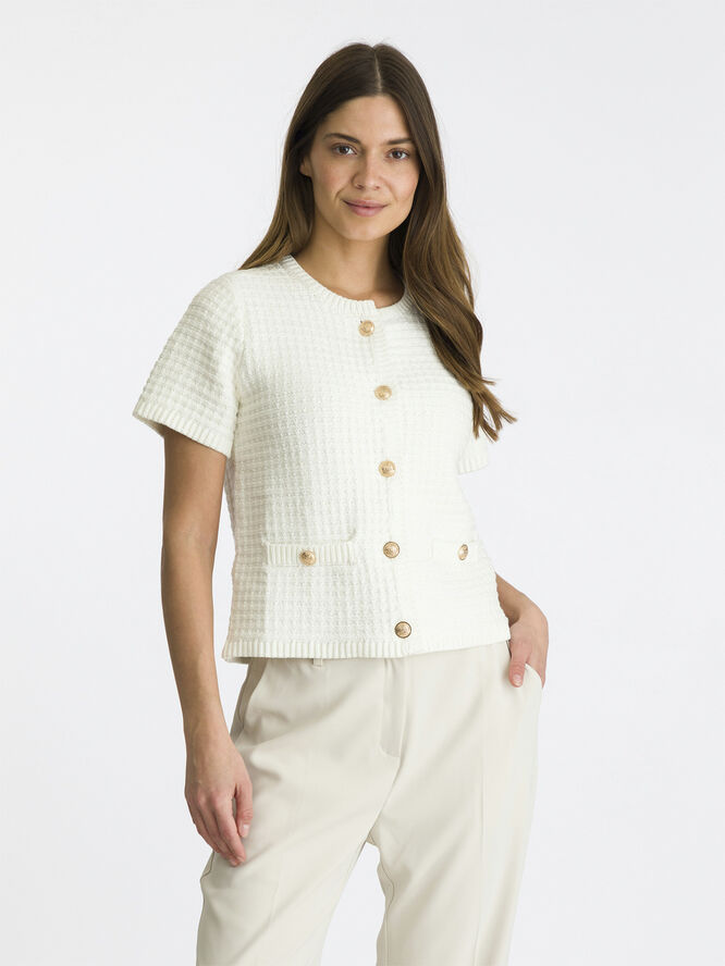 Neo Noir Masha Knit Cardigan White
