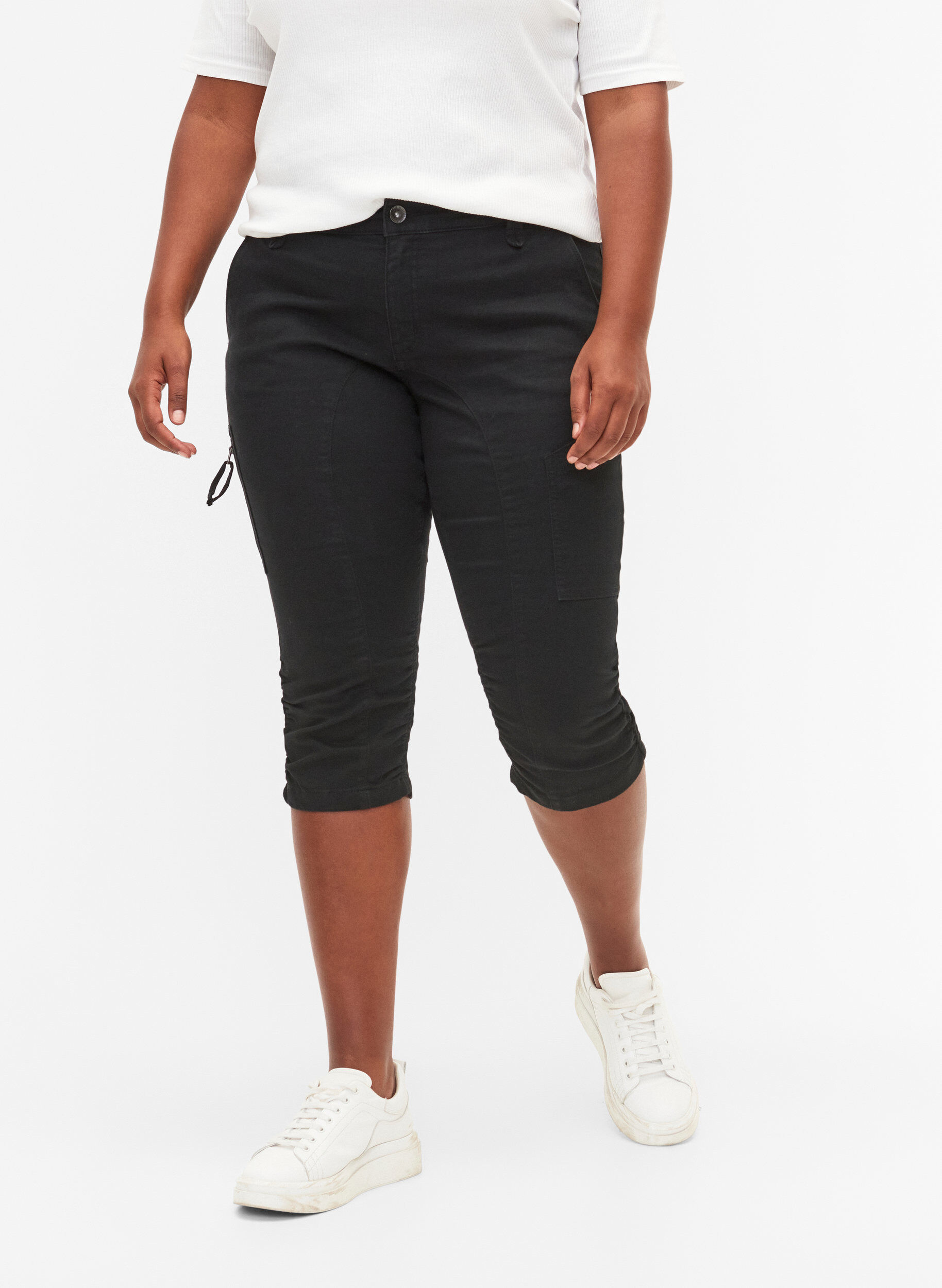 Slim fit capri jeans med lommer