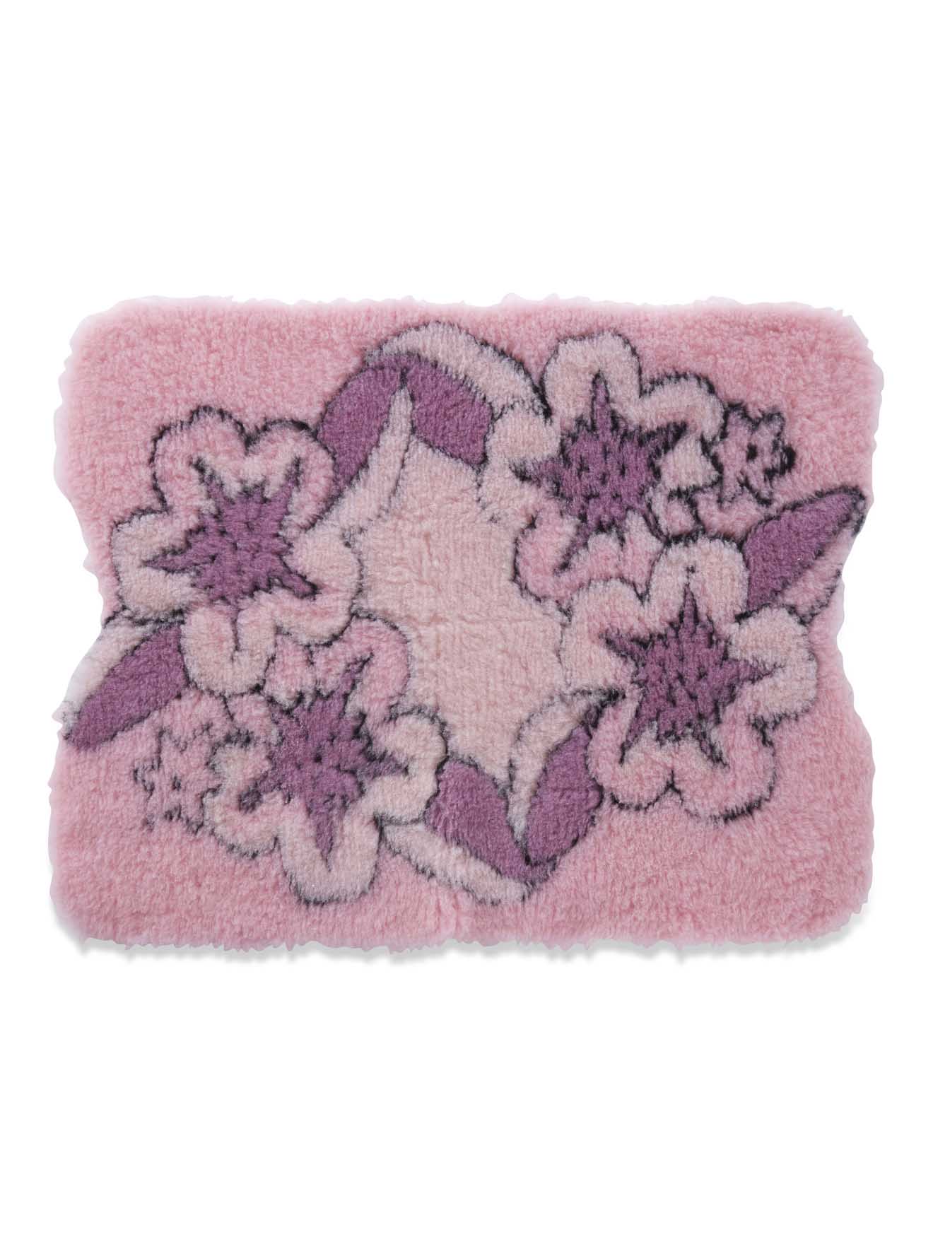Tapis de bain fleuri envers antidérapant