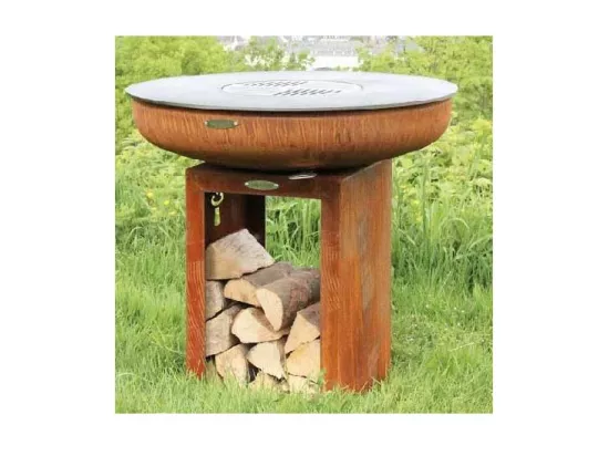 Barbecue brasero en acier Carus Diamètre 102 cm Hauteur 87 cm