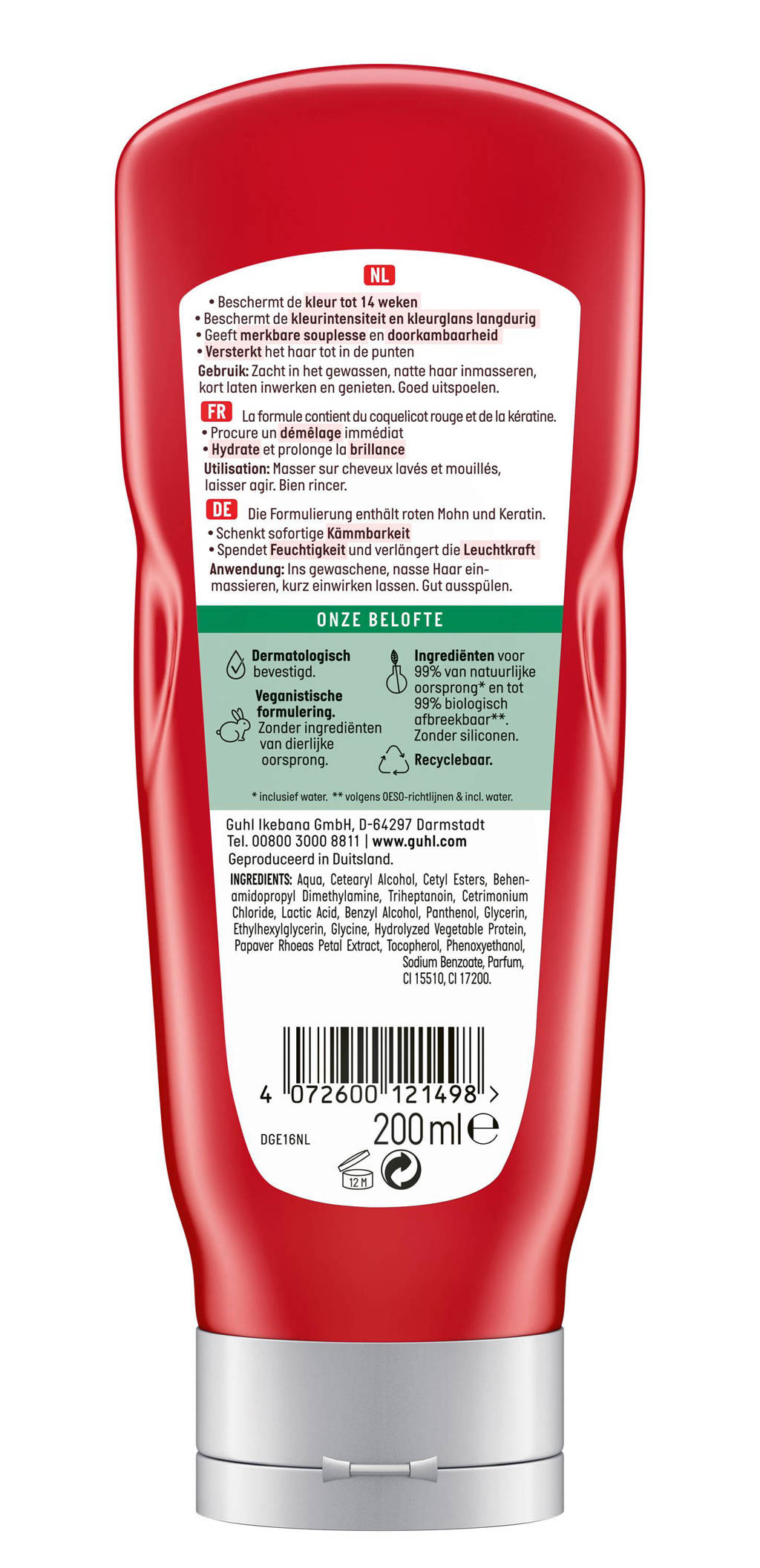 Kleurbehoud & Verzorging conditioner - 4 x 200 ml- voordeelverpakking