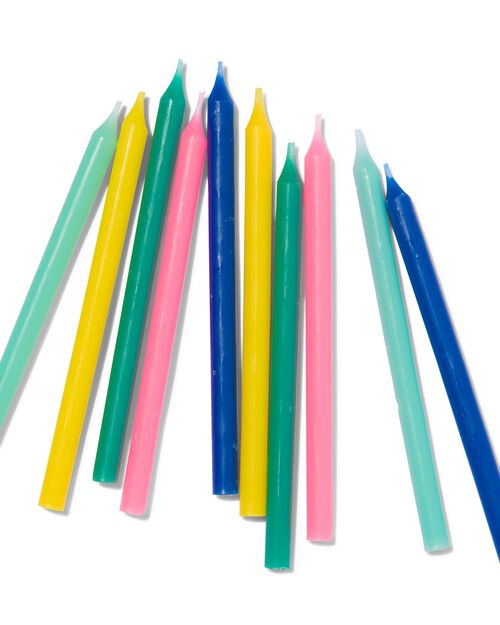 10 bougies d’anniversaire avec support - confetti
