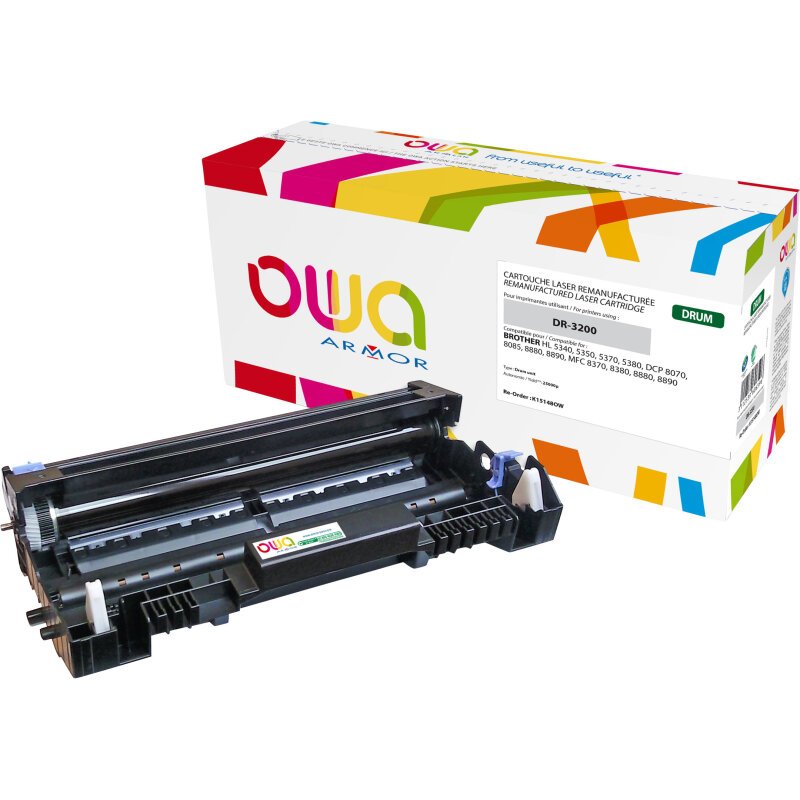 Tambour remanufacturé OWA - standard - Noir - pour BROTHER DR-3215, DR-3200
