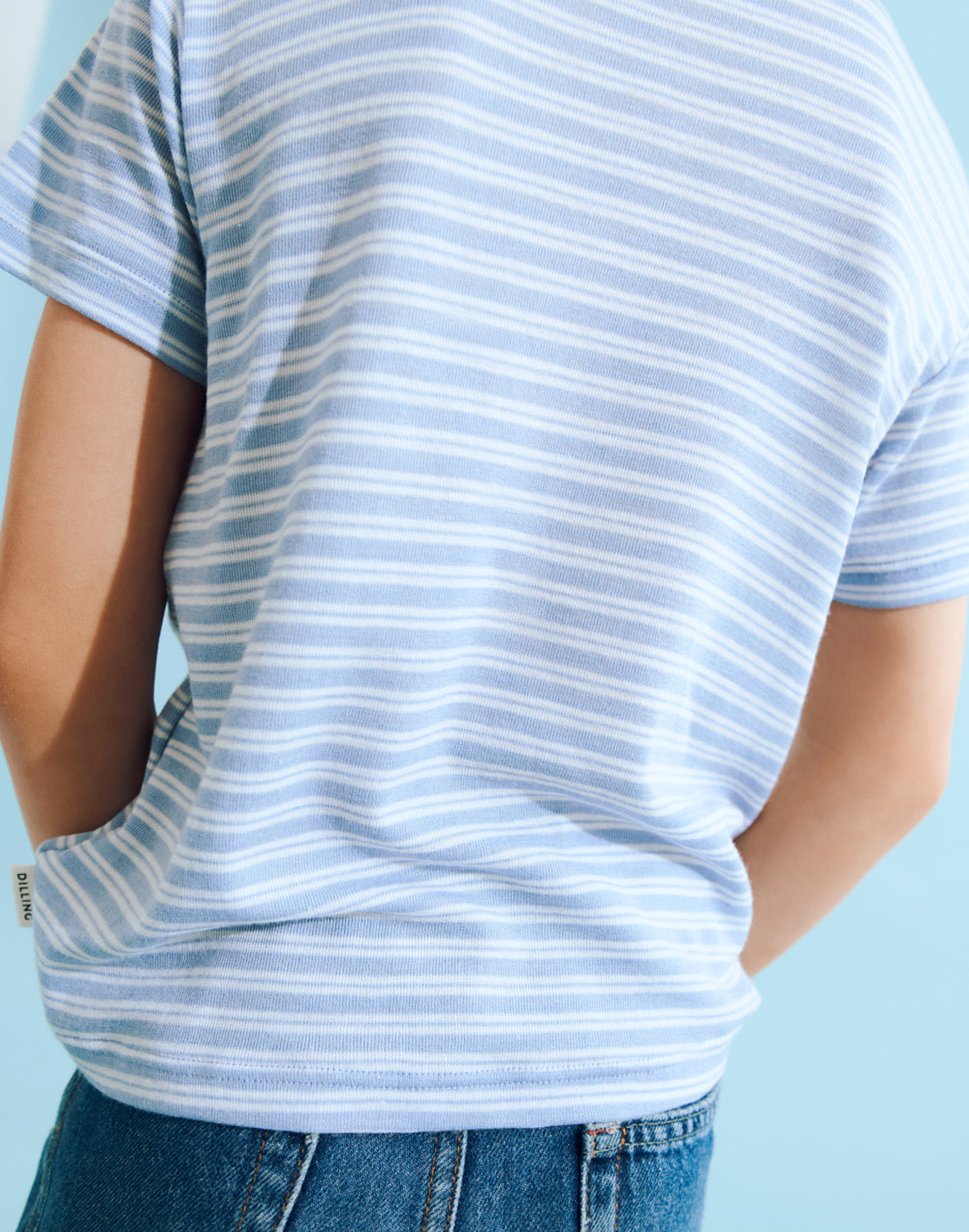 T-shirt in merinowol/zijde voor kinderen