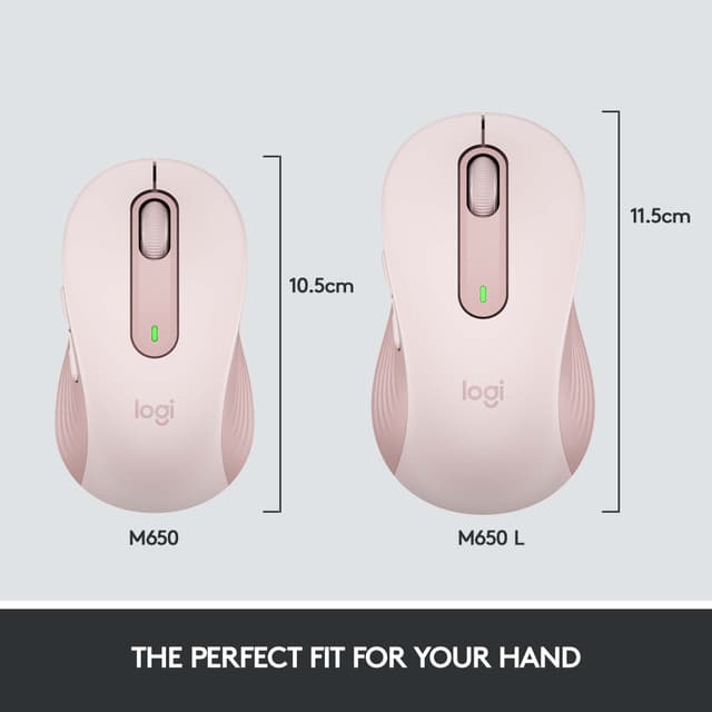 Logitech Signature M650 Large Wireless Mouse (Rose)