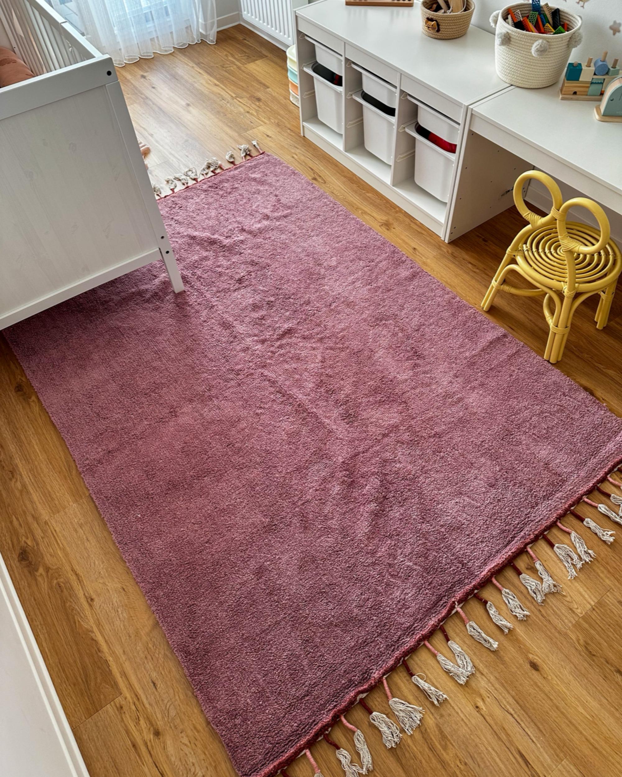 Kindervloerkleed CAPARLI Roze 140 x 200 cm Katoen