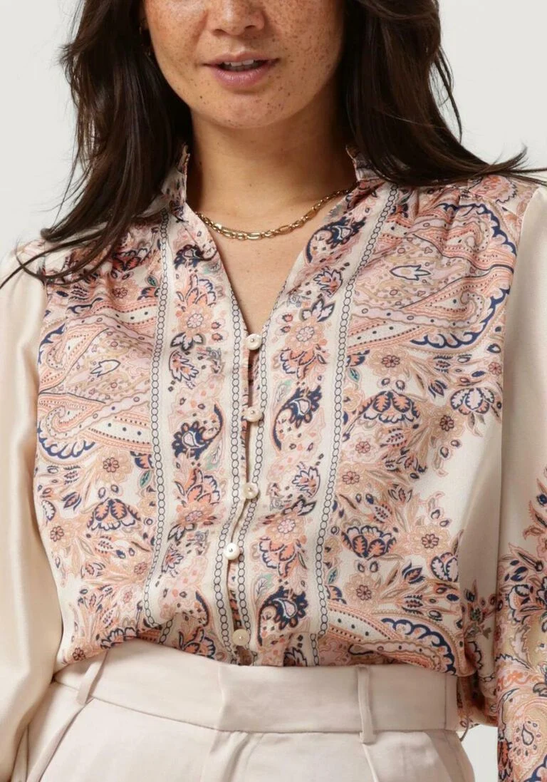 NEO NOIR creme neo noir blouse massima paisley border blouse