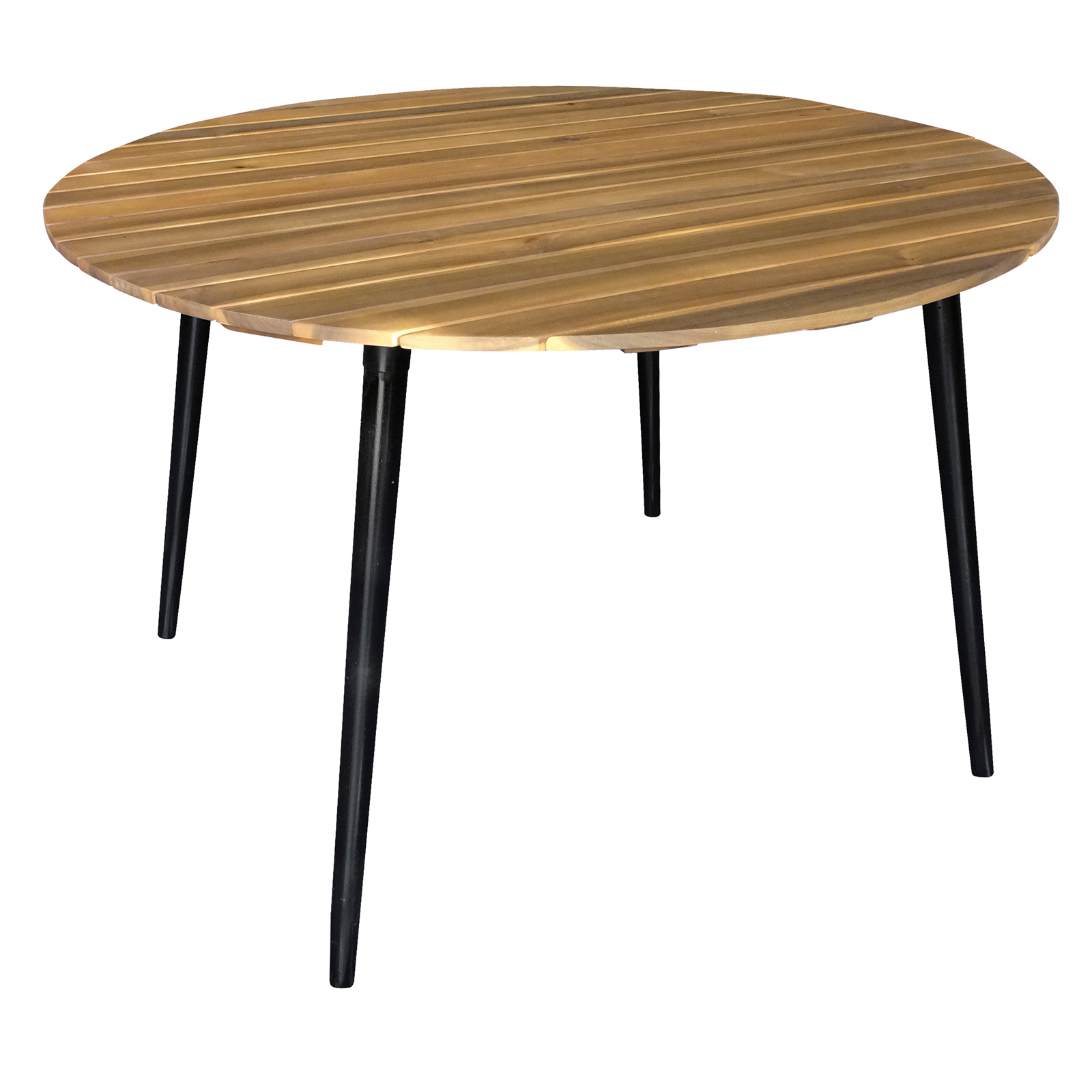 Gartentisch - Akazie Massivholz-schwarz - 120 cm