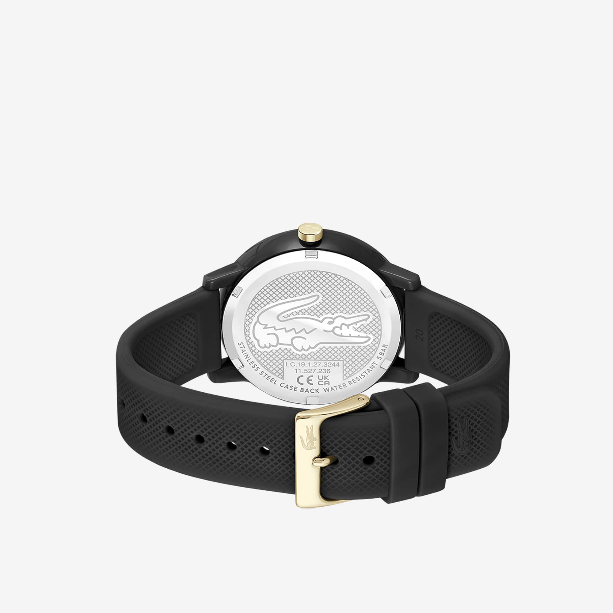 Montre homme Lacoste.12.12 3 aiguilles en silicone noir Montres - Blanc - Lacoste - Homme