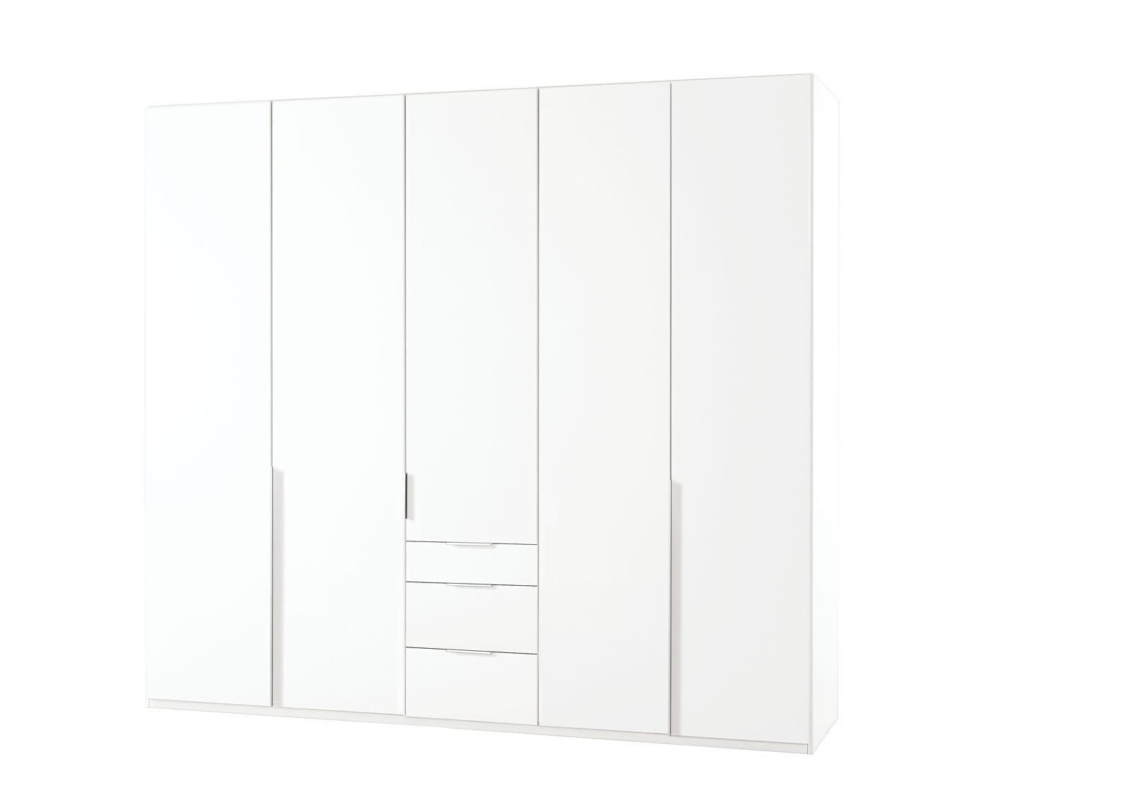 Drehtürenschrank Mailand D 90x236x58 cm weiß/ Hochglanz weiß