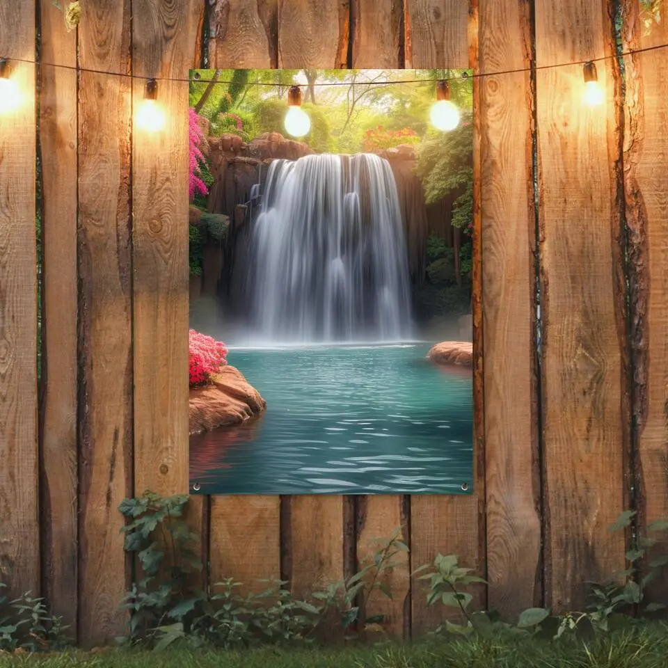 MuchoWow Tuinposter 80x120cm Waterval Natuur Planten Jungle