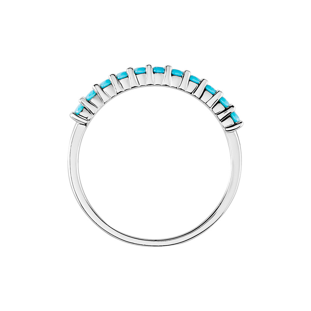 Bague Goddess Argent Blanc Turquoise