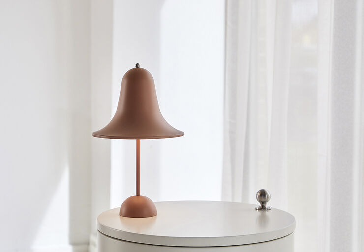 Verpan Pantop Ø18 Portable Table Lamp Matt terracotta