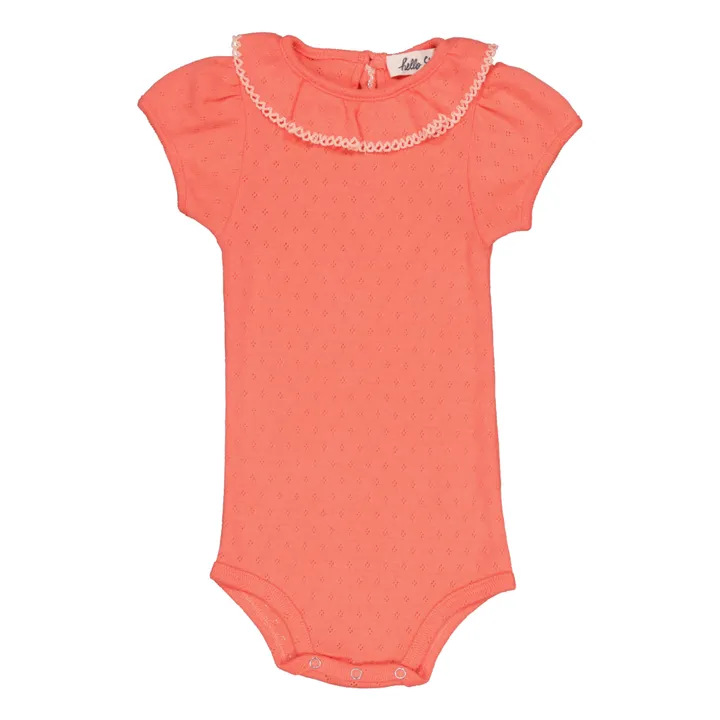 Hello Simone Body Perrine Pointelle Coton Bio | Corail