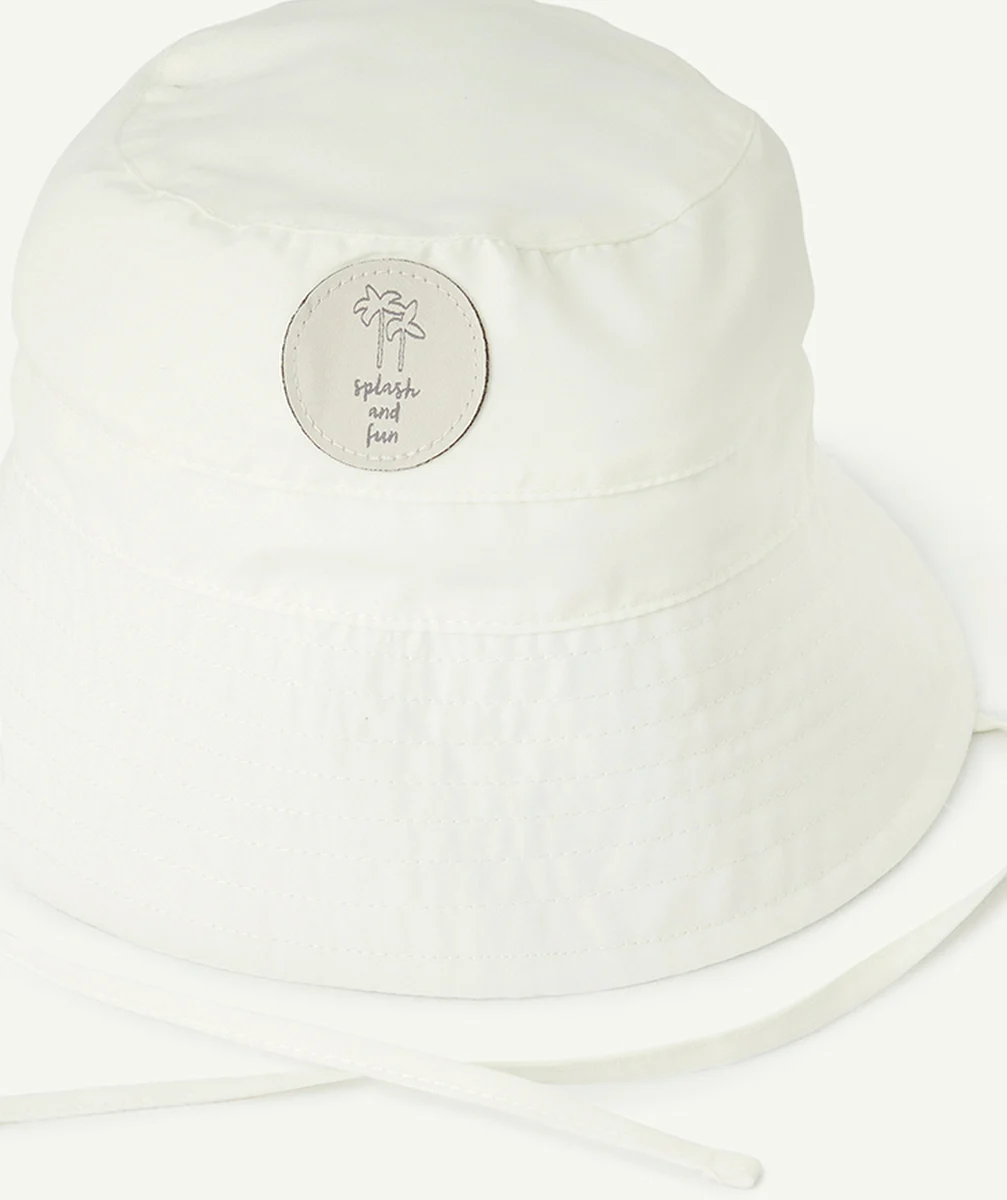 LASSIGBOB ANTI-UV BÉBÉ MIXTE BLANC AVEC CORDONS