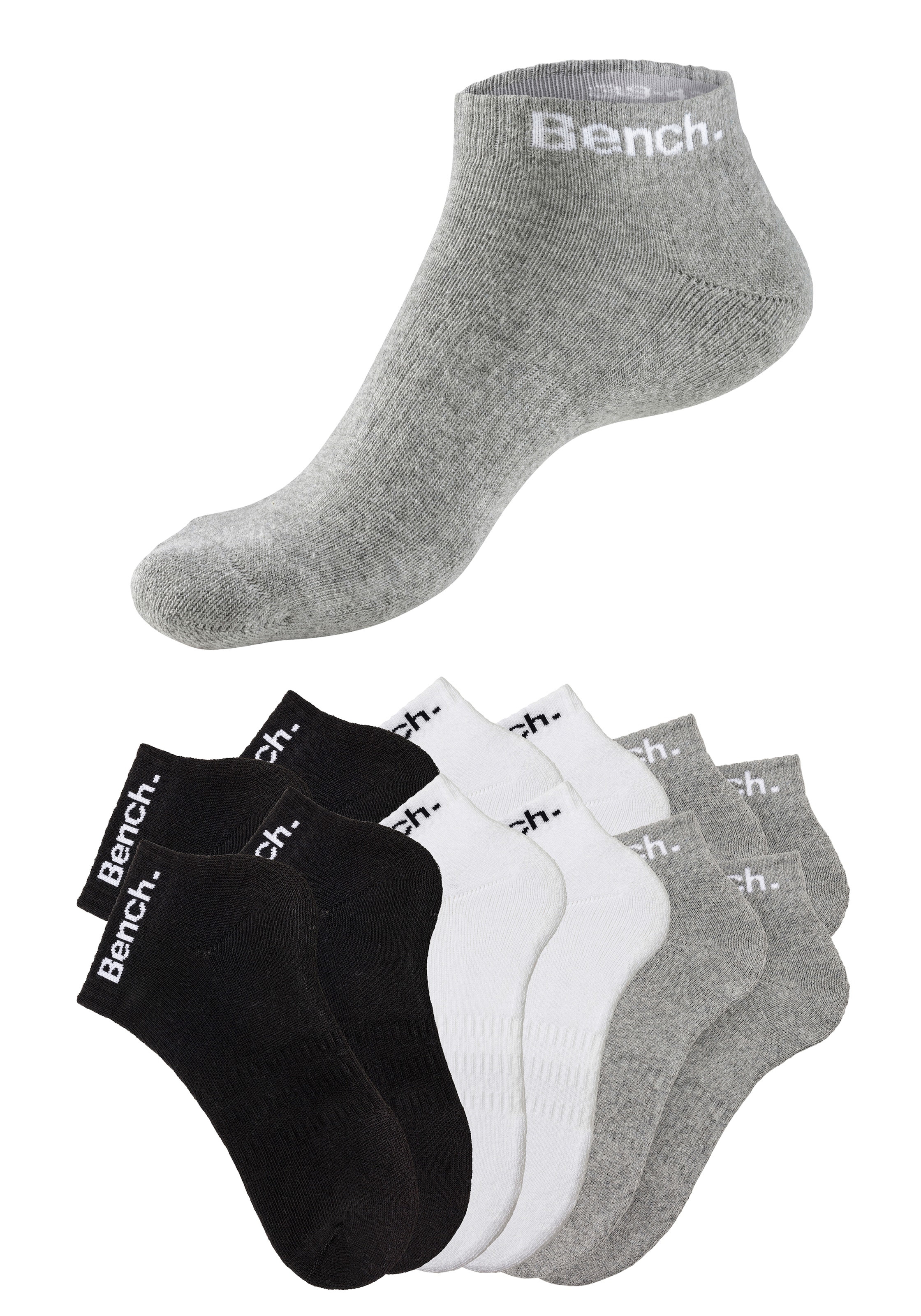 Bench. Sportsocken Packung, 12 Stk. tlg. Tennis Kurzsocken mit Halbfussfrottee