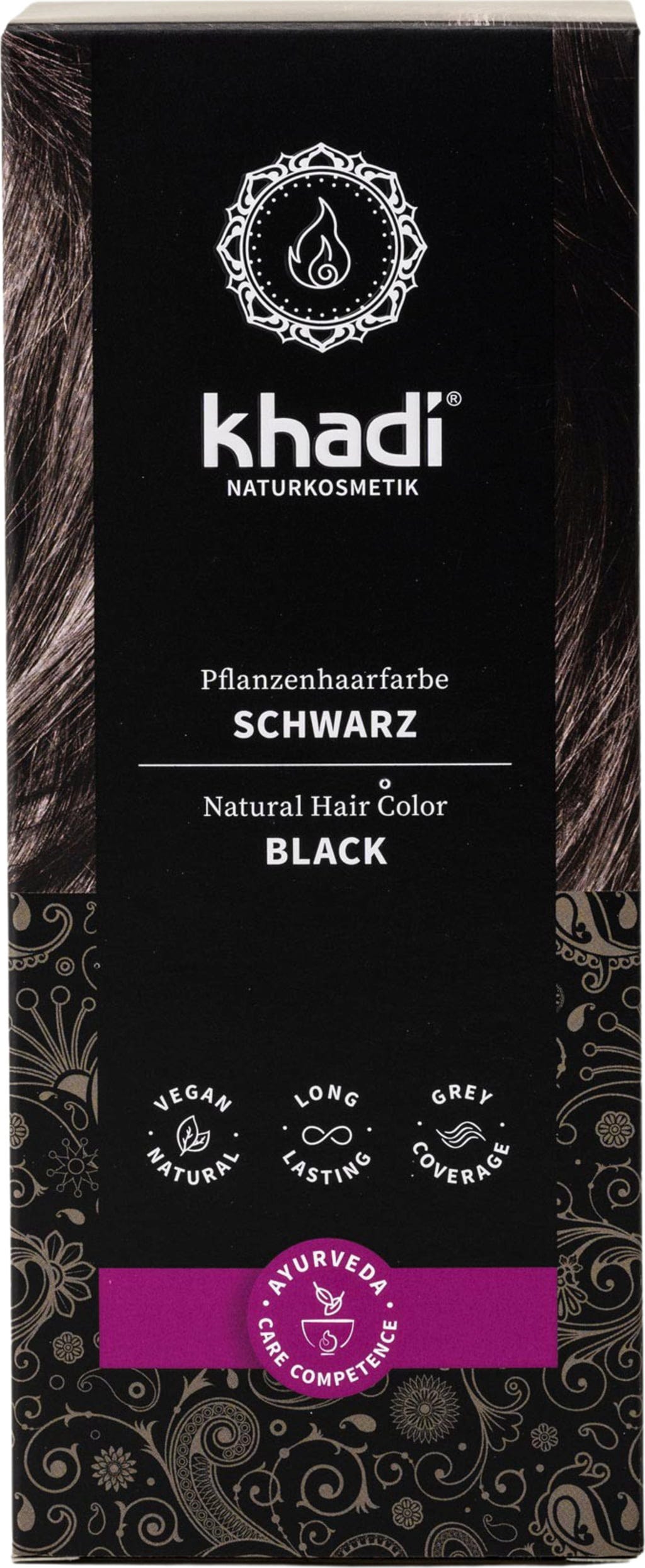Khadi®  Pflanzenhaarfarbe Schwarz, 100 g