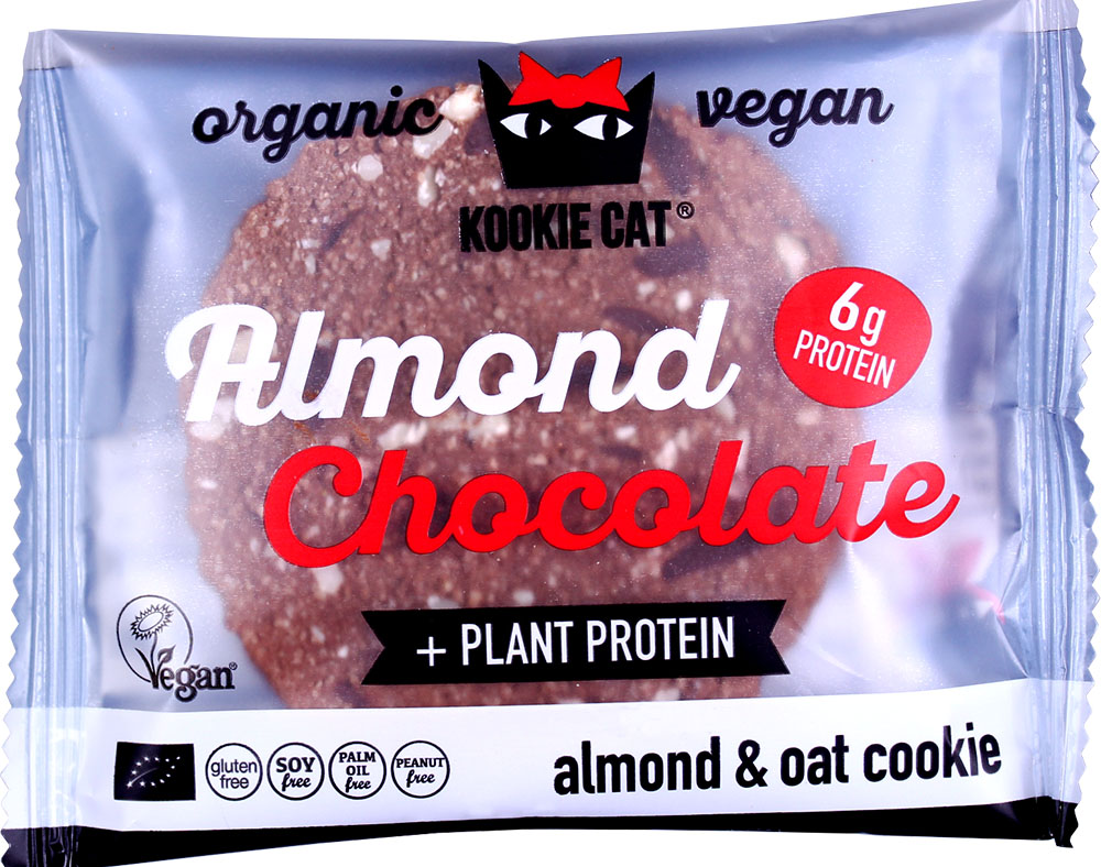 BOLACHA KOOKIE CAT AMÊNDOA PROTEINA E CHOCOLATE NEGRO 50G