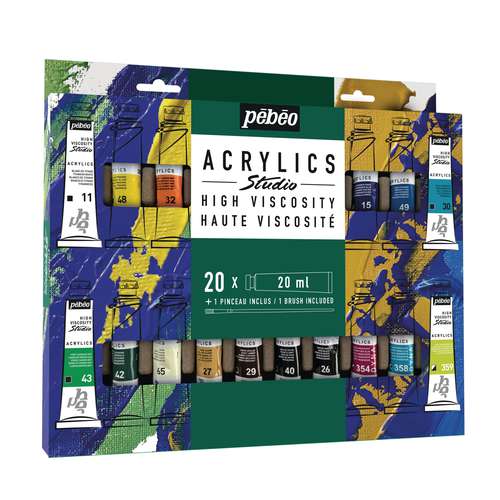 pébéo Studio Acrylics HIGH VISCOSITY, Acrylfarben-Sets