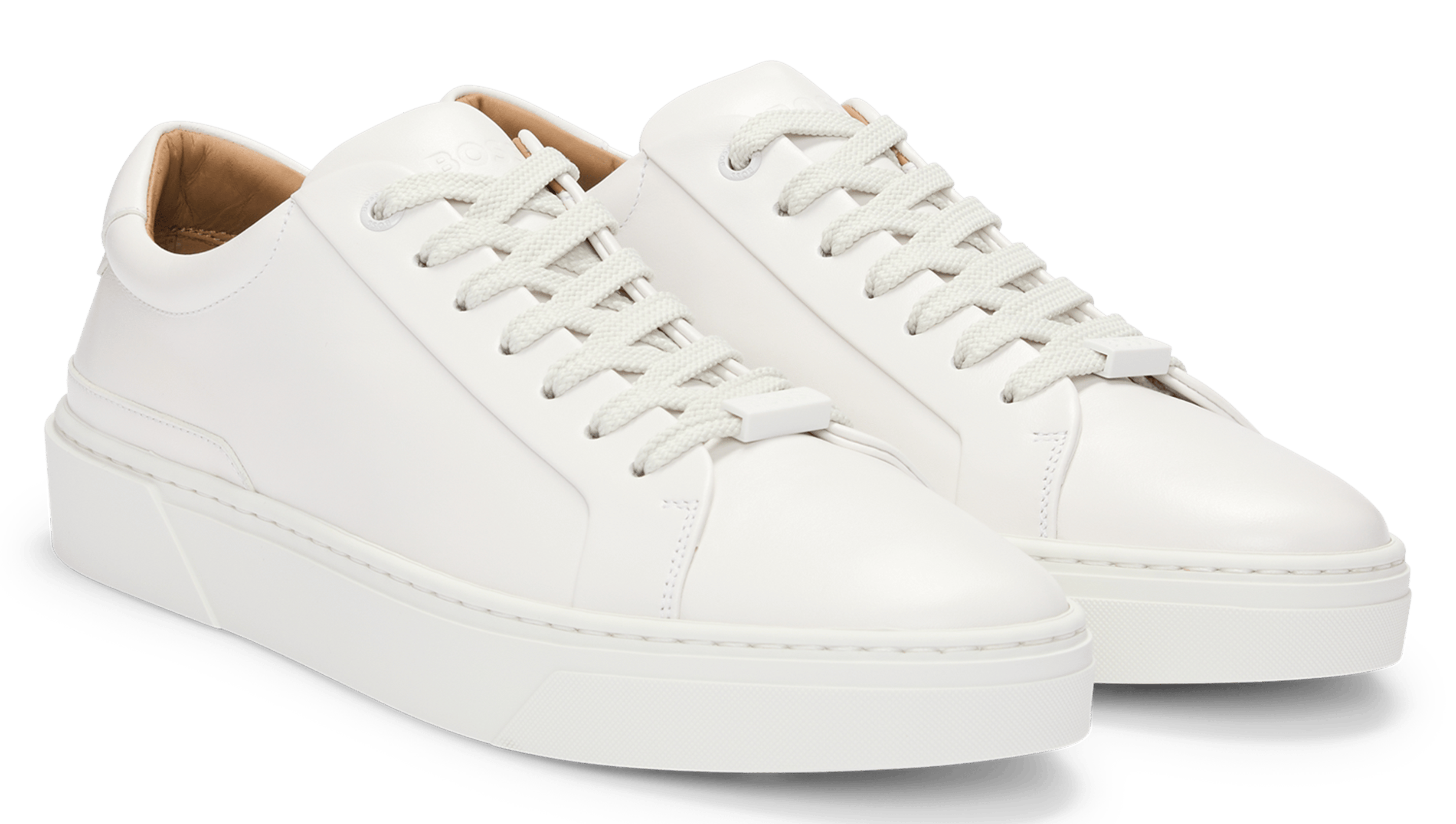 Baskets basses en cuir| Beige