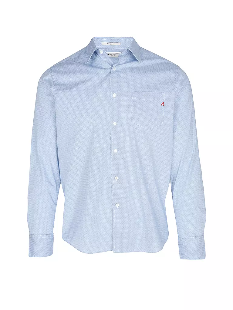 REPLAY Hemd Regular Fit  hellblau