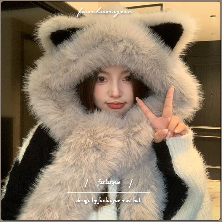 Zaalouk - Fox Ear Scarfed Trapper Hat