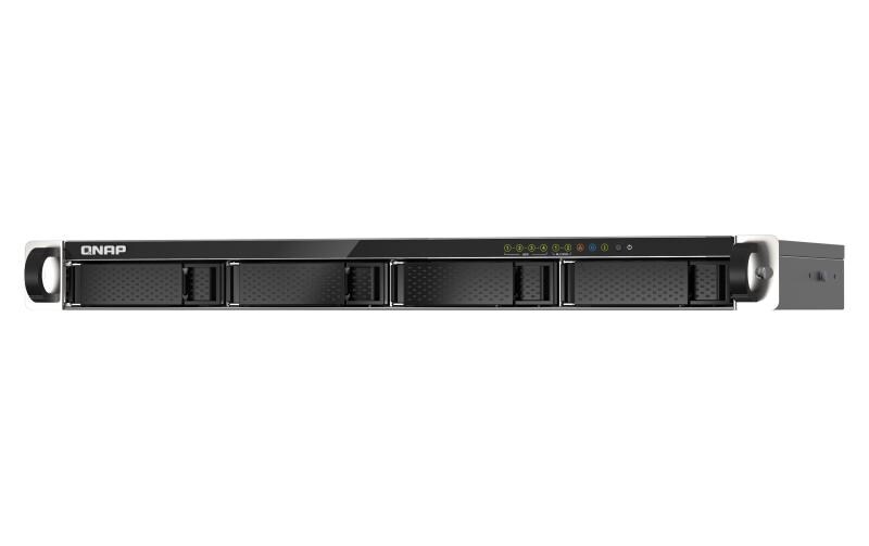 NAS TS-435XEU-4G 4-bay<br>Rackmount-NAS mit 4 Einschüben und kurzer Tiefe, unterstützt 2.5GbE/10GbE-Konnektivität und M.2 NVMe SSD-Caching