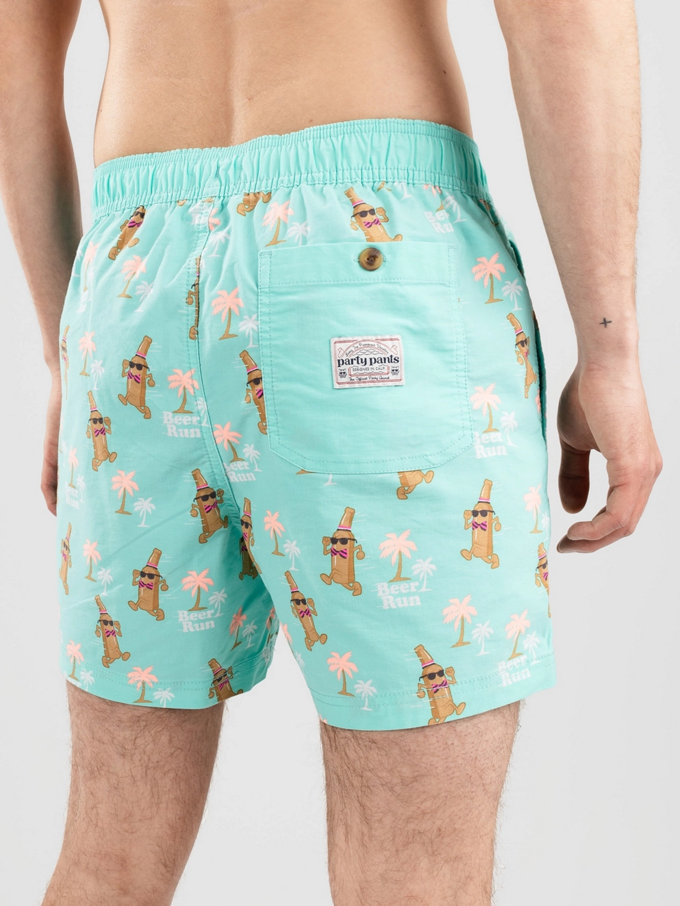 Party Pants Beer Run Boardshorts mint green