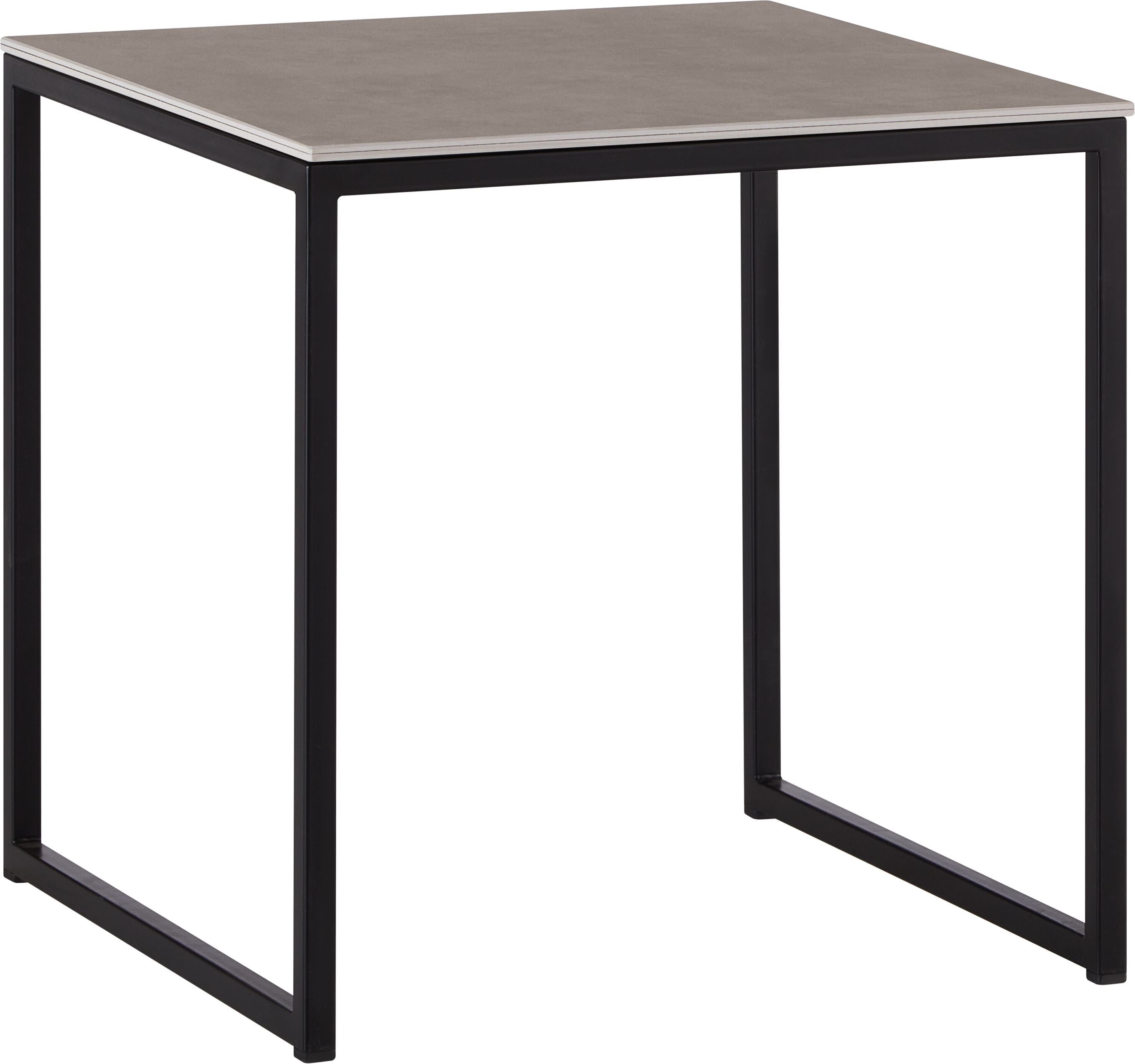 AVEA Beistelltisch - Beton hell / schwarz / B: 40.0 cm x T: 40.0 cm x H: 40.6 cm