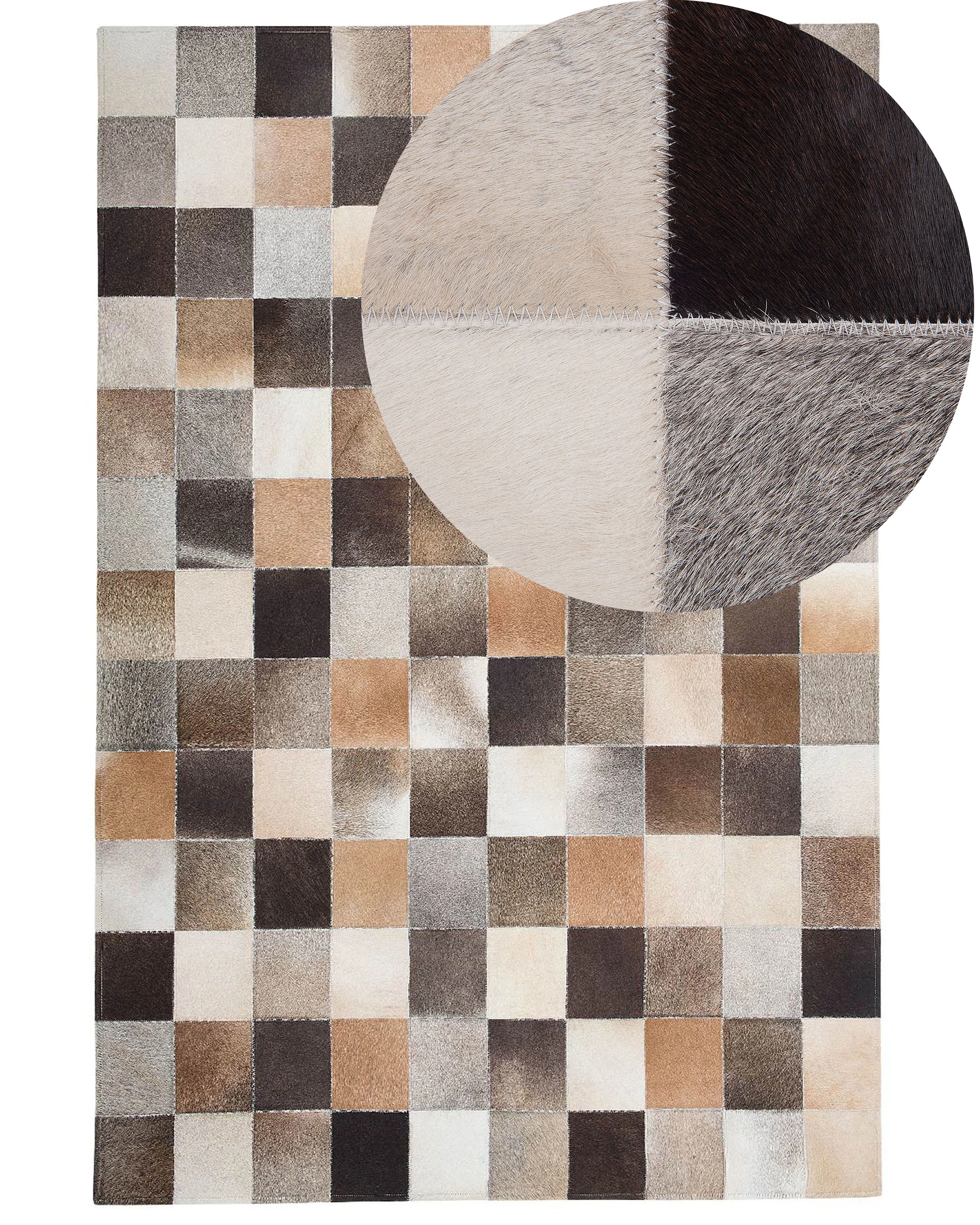 Vloerkleed SOKE Bruin 200 x 300 cm Leer