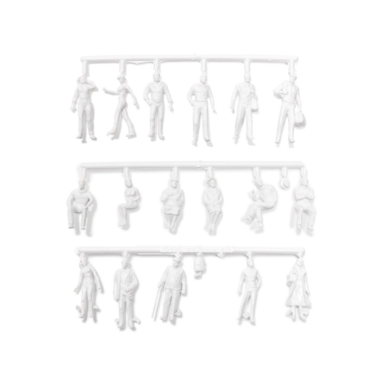 Preiser Detail-Figuren, unbemalt, weiß, 1:50