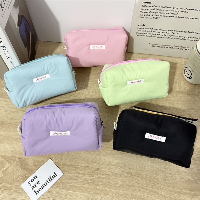 Milha - Letterapplicatie stoffen make-uptas / etui