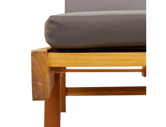 VIDAXL - Bain de soleil Chaises longues lot de 2 avec coussins 200x68x83 cm bois aca...