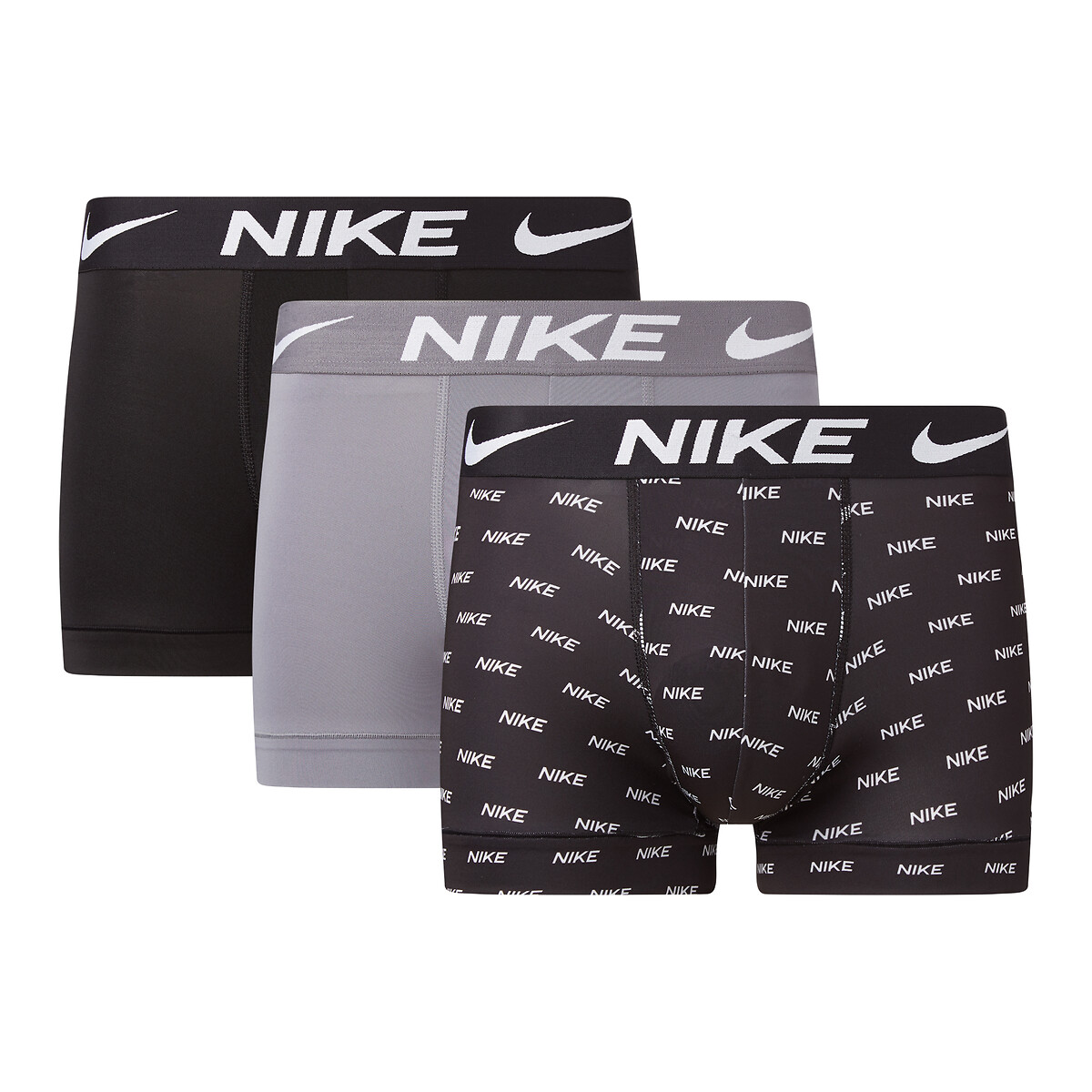 NIKE<br>Conjunto de 3 cuecas boxer lisas Dri-fit