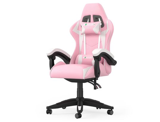 RATTANTREE - Fauteuil de bureau Chaise gaming en cuir pu rose