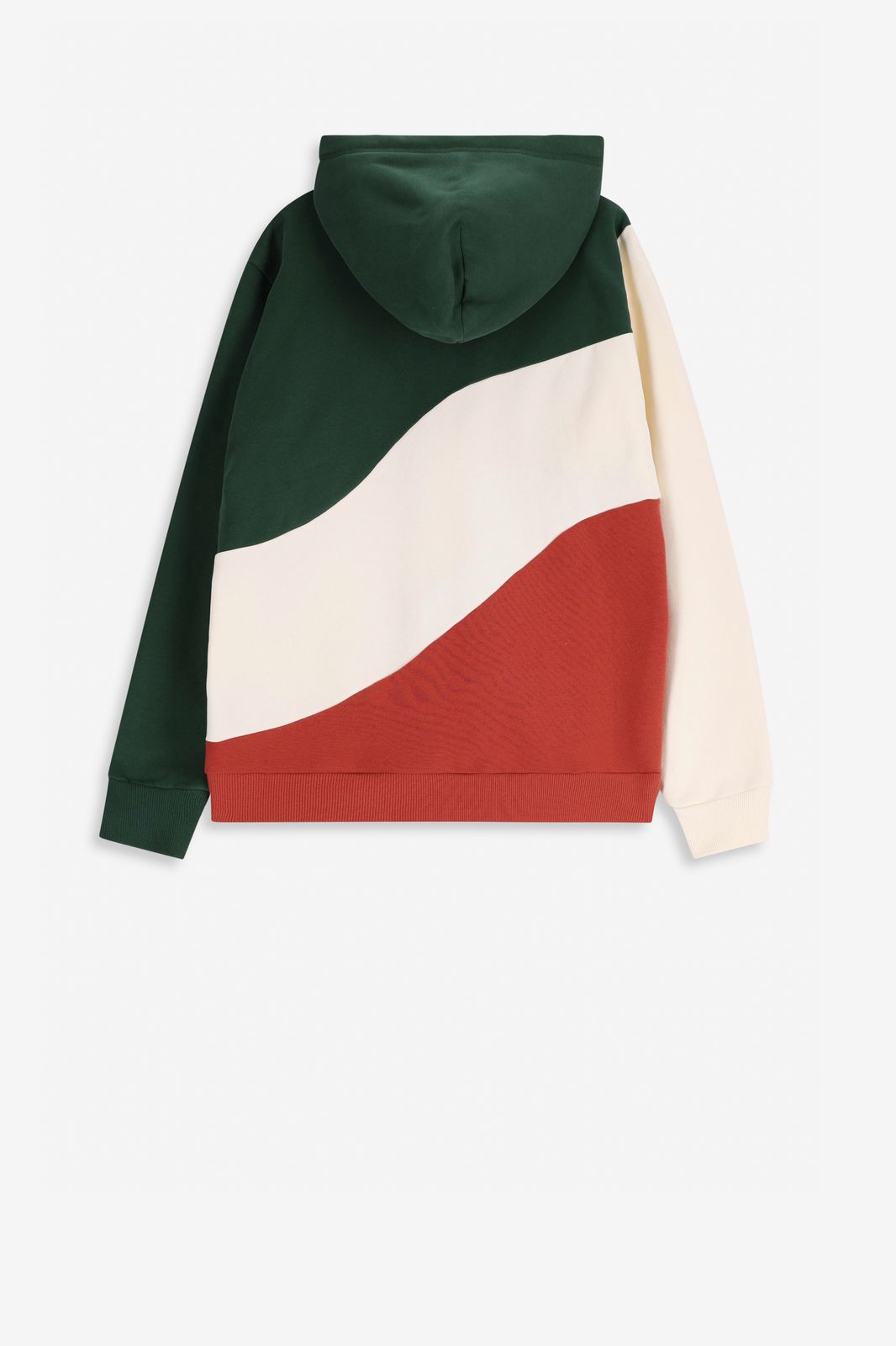 Groene colourblock hoodie