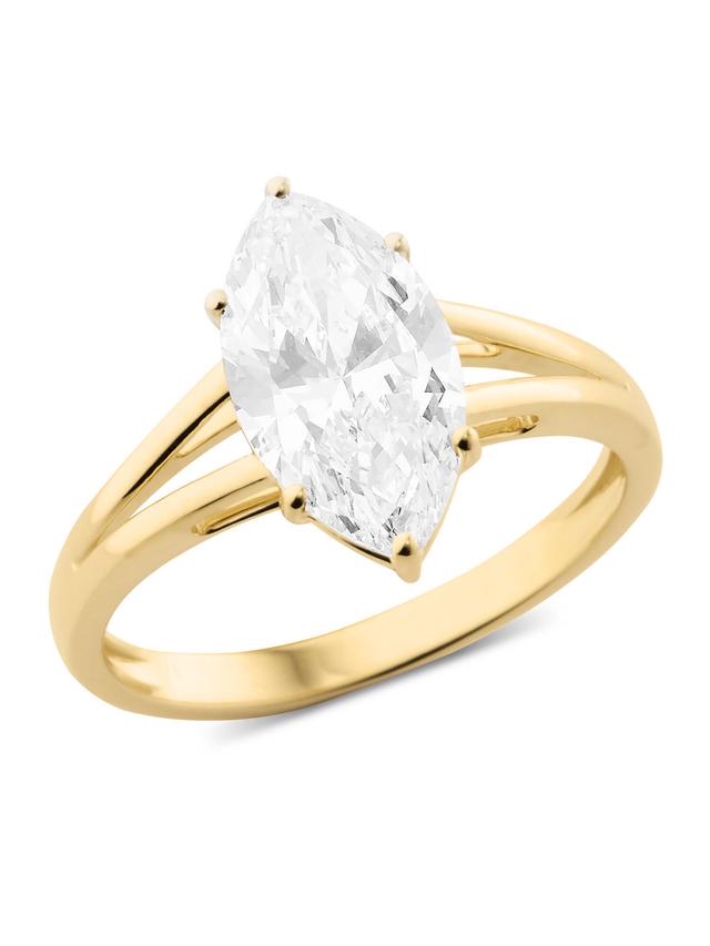 Brillant-Ring, 3.0 ct., Marquise-Cut, LG, Gold 585