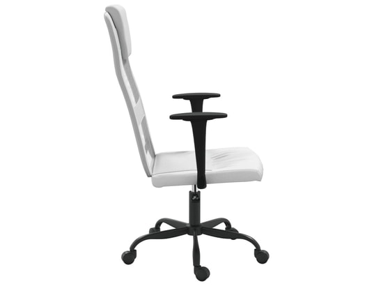 VIDAXL - Chaise de bureau blanc tissu en maille et similicuir