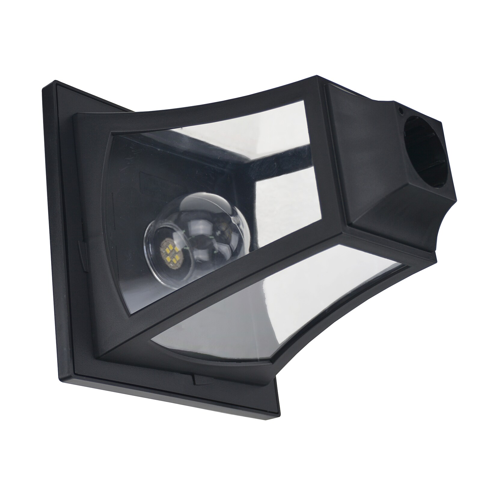 Outsunny Solar Gartenleuchte mit 3 Lampen schwarz 51,5L x 47B x 182,5H cm