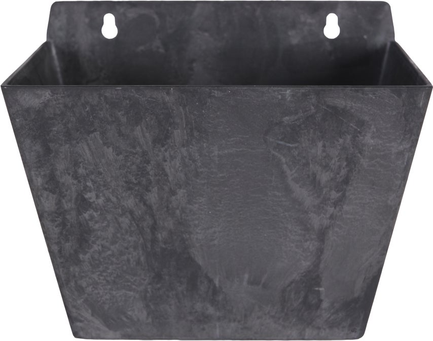 Artstone muur bloempot Ella zwart 22 x 15 x 17 cm