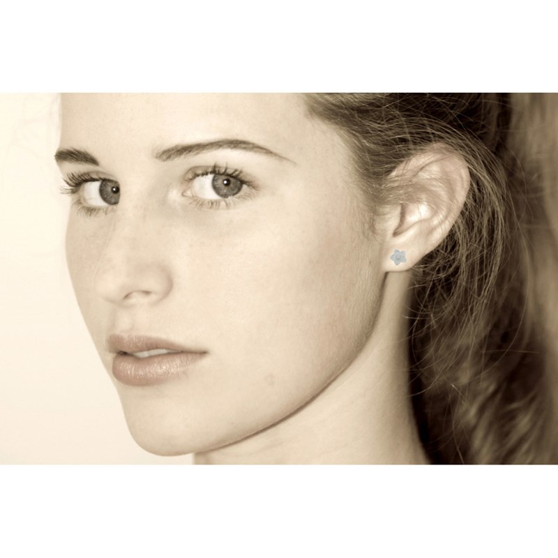 Boucles d'Oreilles Argent Fleur de Nacre