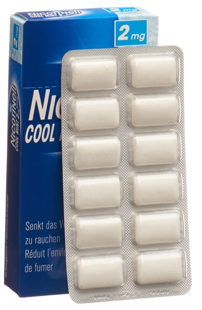 NICOTINELL Gum Kaupast 2 mg cool mint Blist 24 Stk