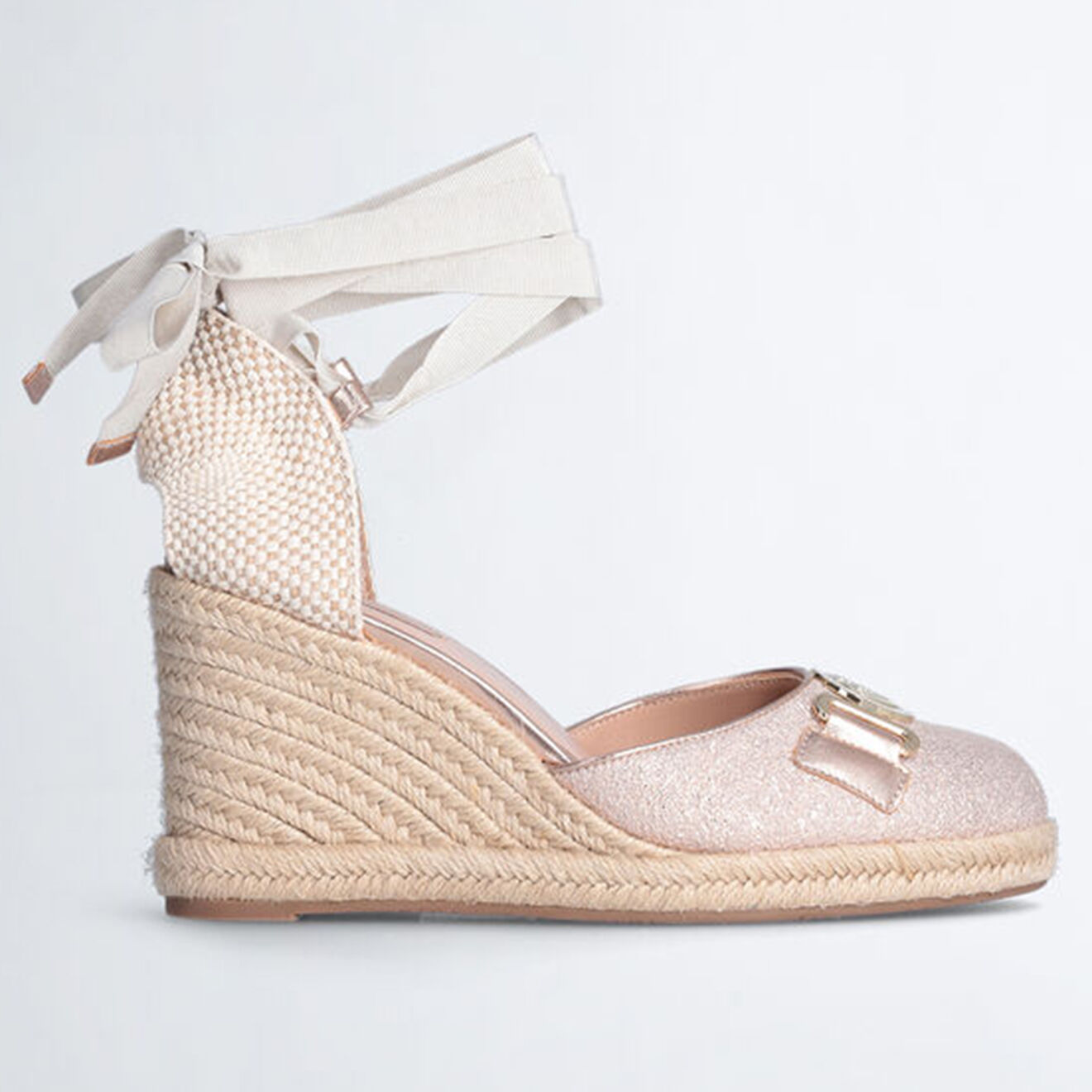Liu-Jo Espadrilles compensées Damita roses - Talon 9 cm
