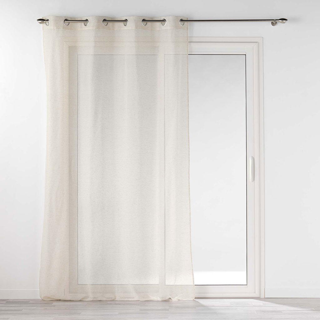 Voilage à œillets polyester et lin NORINE 140x240cm